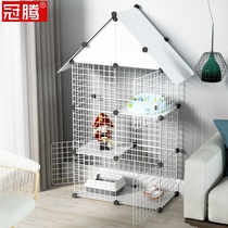 Cat pet house luxury villa cat house cat empty cage double-layer three-story large household indoor cat fence