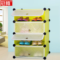 Dust-proof shoes rack shoes storage household multi-layer simple assembly door outside elevator door small shoe cabinet plastic economy