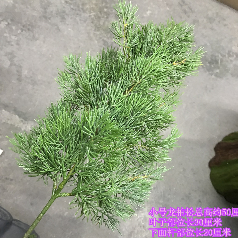 仿真柏单只/束松枝叶子崖柏枝龙柏枝插花盆景配件田园