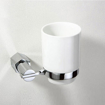 German upscale all-copper solid single mouthwatering cup toothbrush cup shelf suit with ceramic glass-cup bathroom pendant