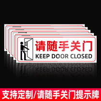 Please close with your hands Close Warm Cue Cards Forbidden Smoking Hint Signs Custom Stickers Logo logo ID cards customizable