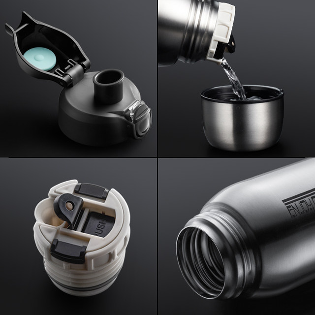 Global Eagle Thermos Cup ຄວາມອາດສາມາດຂະຫນາດໃຫຍ່ 1000ml ຜູ້ຊາຍແລະແມ່ຍິງ Portable 316 Stainless Steel ຂະຫນາດໃຫຍ່ກິລາກະຕຸກຈອກ