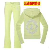 Two pieces of girls in the spring and autumn velvet sports suit juicy grape fashion casual menu