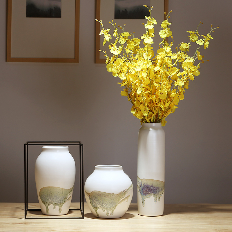 Ceramic vase furnishing articles I and contracted home sitting room TV ark, flower vase bedroom adornment dried flower vase