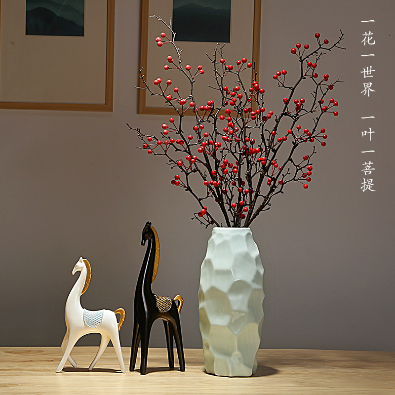 Jingdezhen ceramic vases, new Chinese style is I and contracted sitting room porch decoration furnishing articles creative dry flower arranging flowers