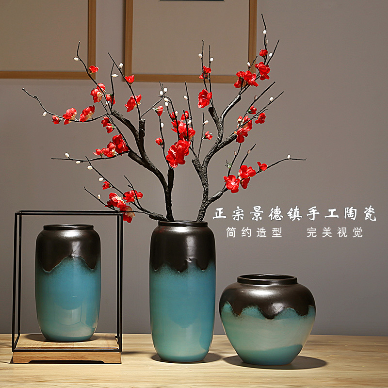 Jingdezhen ceramics vases, I and contracted style originality sitting room porch decoration furnishing articles dried flowers flower arrangement