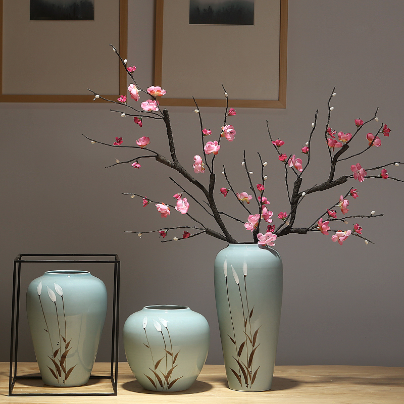 Jingdezhen ceramic furnishing articles dry flower vases, creative household adornment porcelain flower arranging Chinese I and contracted sitting room