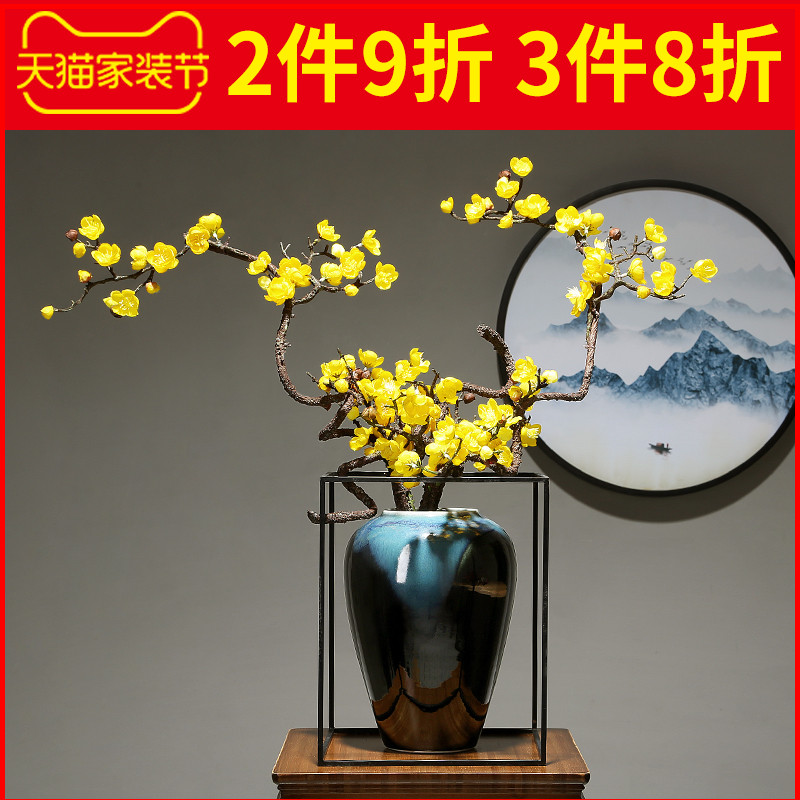 Pottery and porcelain vase creative light much manual sitting room porch dried flowers flower arrangement furnishing articles table decoration home decoration