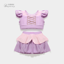 Quick-dry childrens swimsuit female girl princess skirt split two-year-old female baby swimsuit summer cute child swimsuit