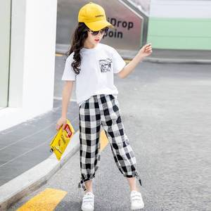 女童夏装2019新款儿童装短袖运动套装中大童洋气潮衣服女孩两件套