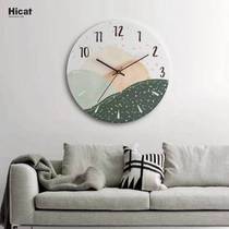 Nordic glass wall clock living room modern simple clock personality creative fashion home decoration light luxury silent clock