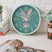 Creative Nordic New silent wall clock children cute cartoon clock simple home living room bedroom hanging watch clock