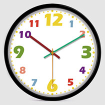 HICAT Early education children learning cartoon fun mute childrens room Bedroom Kindergarten classroom Wall clock hanging watch