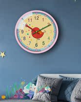 Simple mute wall clock can love cute pet cartoon learning clock personality creative living room childrens room bedroom quartz clock clock