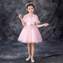 Childrens acting out of womens fluffy dress Kindergarten 61 Dance suit Performance clothing Dress Yarn Skirt Summer Girl Princess Dress