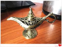 Russian local tycoon gold and silver tin alla god lamp European-style tin god lamp bar coffee house decoration Aladdin god lamp