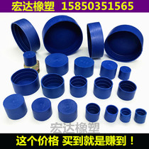 PE plastic internal thread protective cap plug steel pipe sheath sealing cap pipe cover blue plastic cap 100 PCS 1 piece