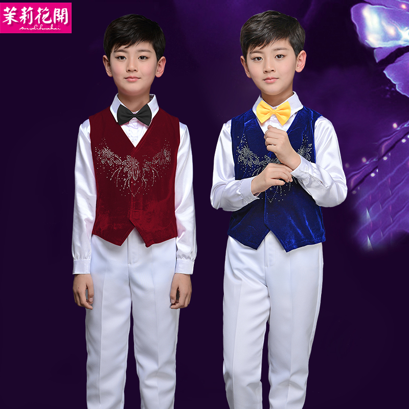 Boys dress vest suit flower boy boy host children's suit piano performance costume small suit