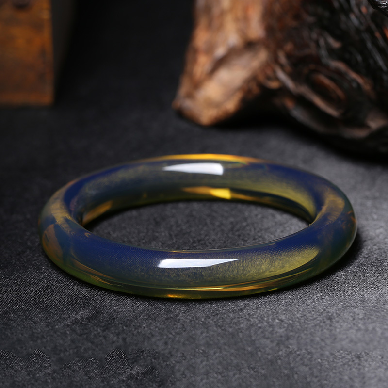 pure natural multi-meter 5a water purification high blue amber bracelet ore beeswax amber chaise concubine simple bracelet bracelet female