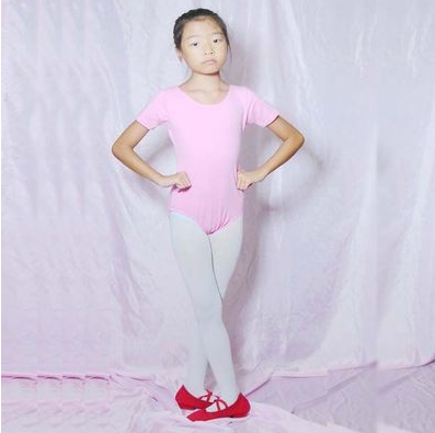 Professional Children's Dance Costume Short-sleeved Jumpsuit Basic Dance Dress Children's Ballet Training Exercise Suit