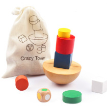 Japan Original Single Cloth Bag Children Puzzle Force Wooden Balance Wood Game Laminated Legit Small Toy Kindergarten Teaching Aids