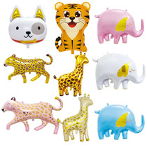 Birthday Decoration Scene Placement Creative Children Kid Gift Giraffe Elephant Leopard Cartoon Aluminum Film Balloons
