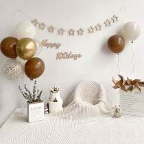 Cute Uncle Party ~ Senteo 100 Days Baby Placement 100 Days Ins Little Red Book the same photo Balloon Birthday Decoration