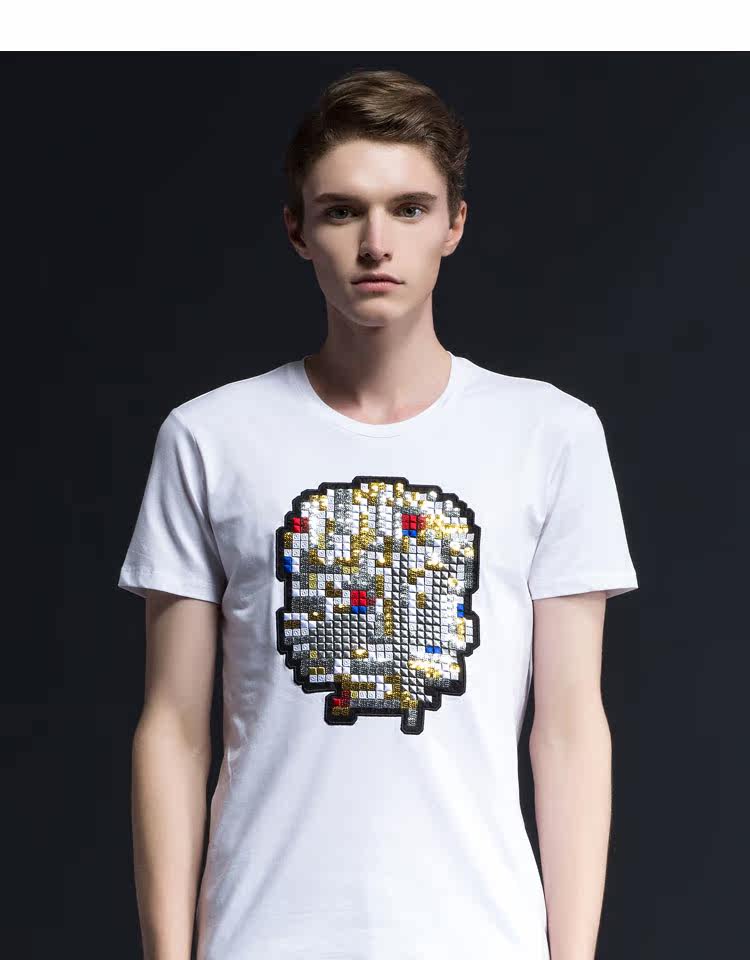 koyo春装新品男士白色短袖t恤