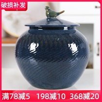 Ceramic rice barrel rice tank household moisture-proof rice box 20kg 30kg rice tank with lid water tank Pickles miscellaneous grains storage tank