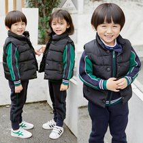 Kindergarten garden clothes winter clothes thick down cotton spring and autumn dark blue vest school uniforms class uniforms Joker