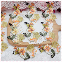 1101 whole bag 20 pieces outer single gold thread embroidery flower paste diy clothing curtain sheet backpack hole patch