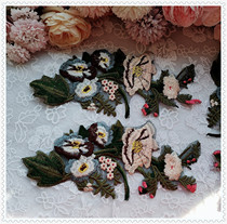 882 outer single heavy industry large embroidery flower patch cheongsam denim down jacket decorative accessories Hot patch patch flower flowers