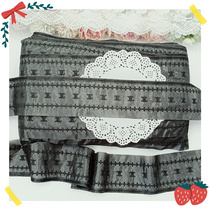 757 whole board Japanese black rain yarn embroidery lace diy bow doll clothing accessories