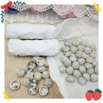 247 whole bag 30 alloy rhinestone pearl twist buckle DIY clothing coat decorative handmade material accessories