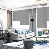 Sunshade curtains blackout balcony sunscreen insulation kitchen bathroom non-perforated telescopic roller blinds full lift blinds