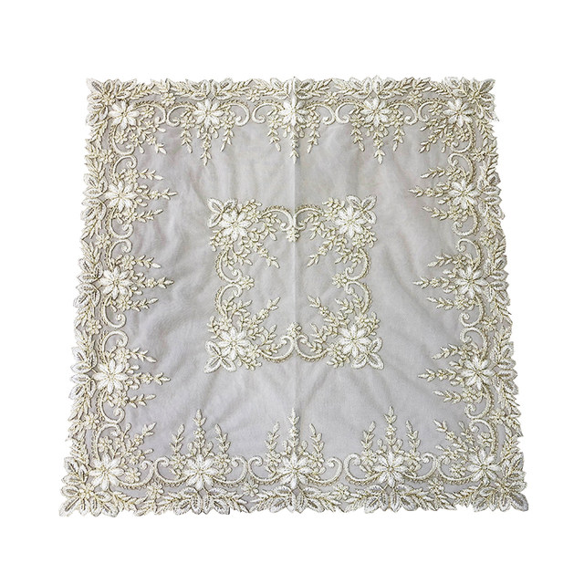 ຜ້າຄຸມແບບເອີຣົບ lace lace embroidery bedside table cover tablecloth air conditioning coffee table wardrobe TV multi-purpose dust cover