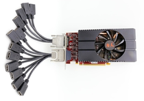 Yetian graphics card 5812D 12 screen output multi-screen splicing 11520*2160 point-to-point 2 lines 6 brand new