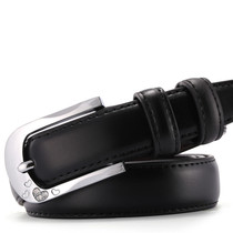 Belt girl simple leather needle buckle students with Han Edition Leisure decoration girls pants in black