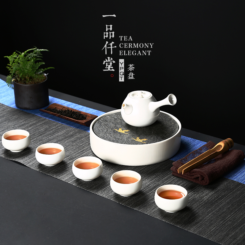 Yipin # $dry tea tea tray ceramic plate creative sharply U.S. - Chinese relations of household water storage type tea tray was kung fu tea set