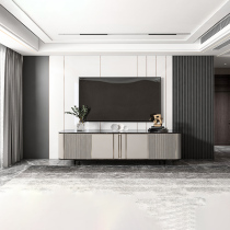 Light Extravagant TV Wall Film & TV Wall Wood Finish Board Modern Light Lavish Minimalist Living-room Bedroom Background Wall Grill wall panel
