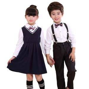 儿童大合唱团表演服中小学生诗歌朗诵舞台演出服男童女童校服礼服