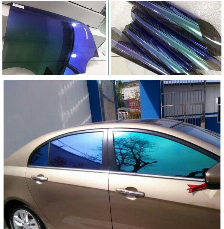 变色龙炫彩紫光膜 汽车贴膜 全车膜太阳膜防爆隔热膜汽车前档膜