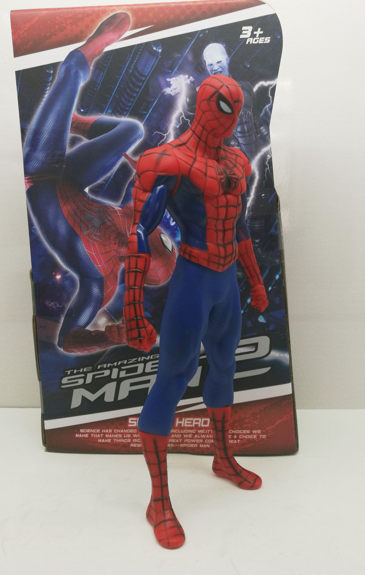 收藏厂家直销爆款漫威模型动漫搪胶手办9寸超凡蜘蛛人-其他益智玩具