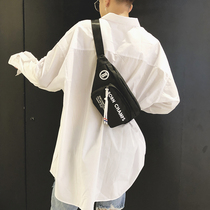 College student chest bag mens trendy brand street hip-hop casual canvas messenger bag waist bag shoulder college student change bag