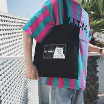 Fall new packs Ins pop Skew Satchel Teen Cartoon Casual College Wind Print Students Single Shoulder Bag