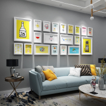 20 frame living room solid wood photo wall creative European bedroom photo wall large size frame wall combination