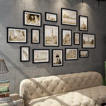 Imported solid wood simple European photo wall creative leisure Photo Wall living room dining room photo wall
