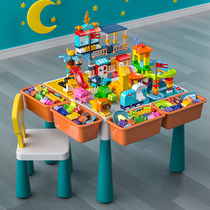 Baby Lego Building Blocks Table Multifunctional Children Big Granules Men and Women Children Assemble Toys Puzzle Intelligence Brain