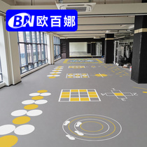 Gym floor glue pvc plastic floor 360 built-in pattern private teaching custom floor mat studio sports ground glue