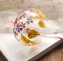 Hanging wind chimes Japanese gifts retro and wind cherry blossoms glass wind chimes door scenic area wind chimes activities Girl pendants